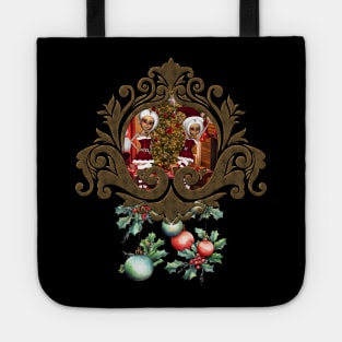 Santa Claus and elves after work Tote