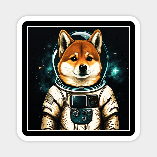 Shiba Inu Dog, Astronaut, Funny Dog Lover Magnet by logiamerch