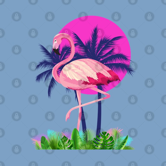 Tropical Vibes Flamingo Tee! by SocietyTwentyThree