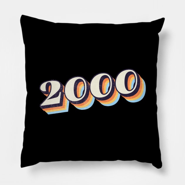 2000 Birthday Year Pillow by Vin Zzep