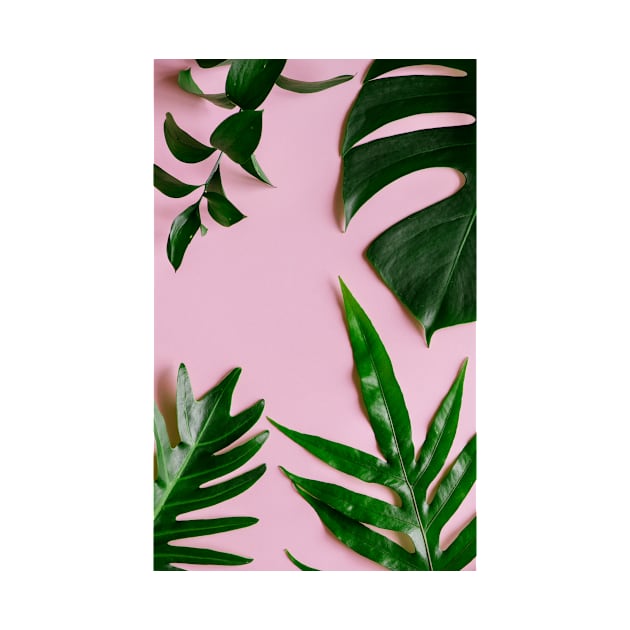 Pink Palm Tree Leaves by NewburyBoutique