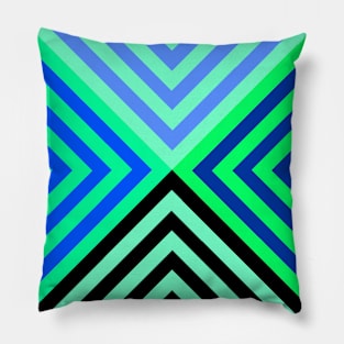 Black and Blue Green Triangular Pillow