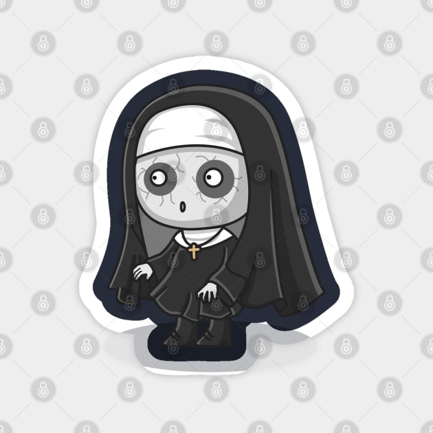 cute demon nun Magnet by fflat hds