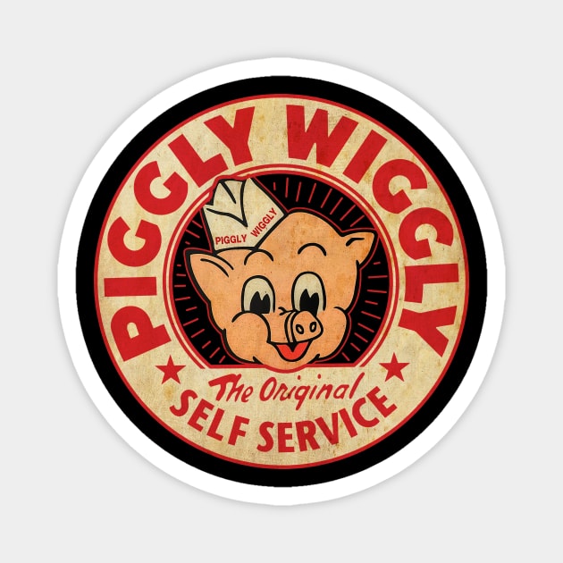 Vintage Piggly Wiggly Magnet by CLARASTEAM