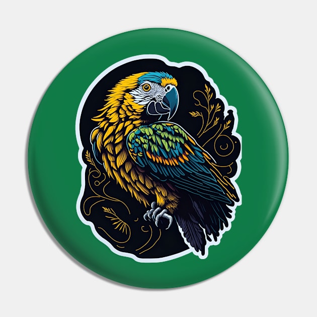 parrot, vintage colors, high detail, Pin by Oranjade0122