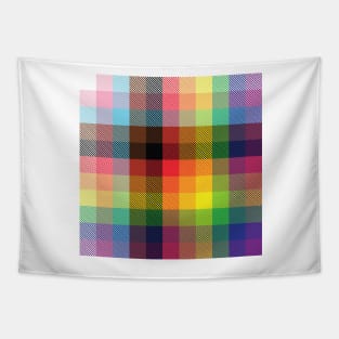 Rainbow Plaid Tapestry