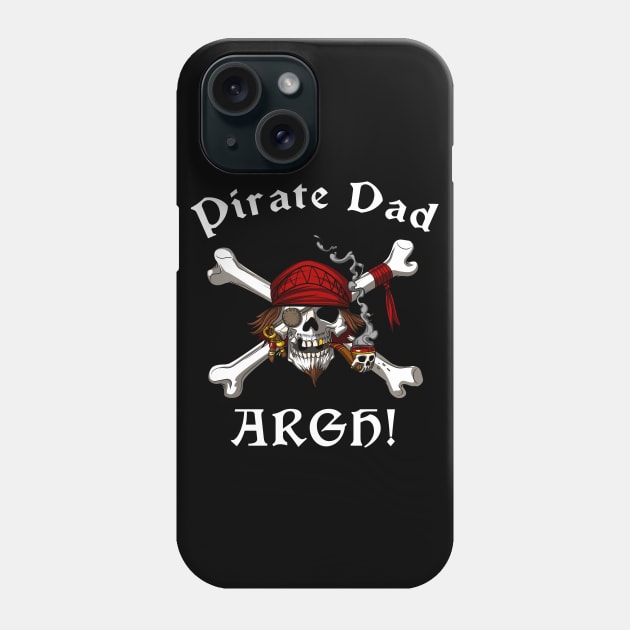 Pirate Dad Skull Crossbones Phone Case by underheaven