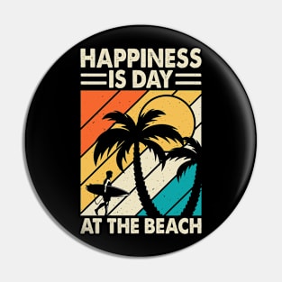 Happiness Is Day At The Beach  T Shirt For Women Pin