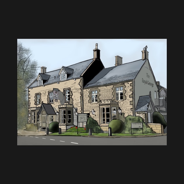 The Royal George Hotel, Birdlip, Gloucestershire, UK by Alchersone-Art