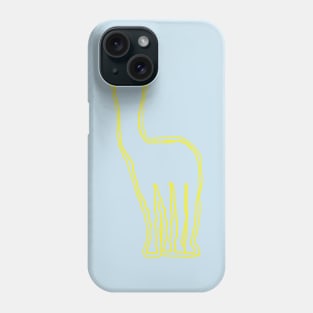 Paleolothic Style Tribal Llama Pattern Pastels, Yellow and Light Blue Phone Case