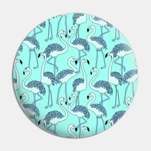 💙 Blue flamingos illustration 🦩 Pin