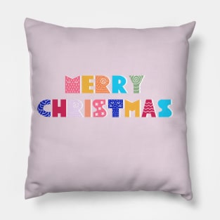 Merry Christmas typography Pillow