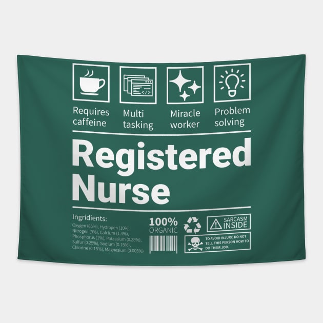 Registered Nurse Label Tapestry by R4Design