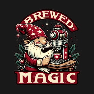 Brewed Magic - Vintage Gnome Espresso T-Shirt