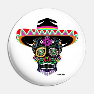 the mexican grim reaper in mariachi charro style ecopop Pin