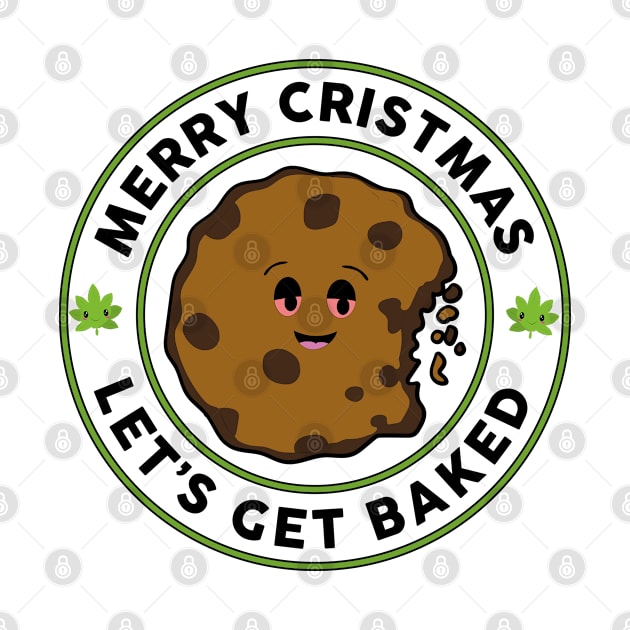 Weed Christmas Lets get baked stoned cookie cookies funny gift baking baker by MrTeee