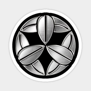 Takenaka Clan Kamon Silver Chrome Magnet