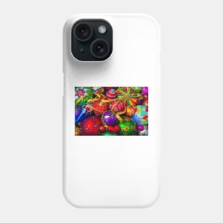 Wonderful Bright Christmas Ornaments Still Life Phone Case