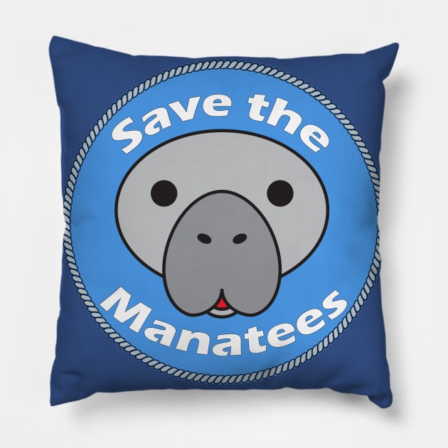 Save the Manatees Pillow by outrigger