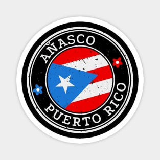 Añasco Puerto Rico Puerto Rican Pride Flag Magnet