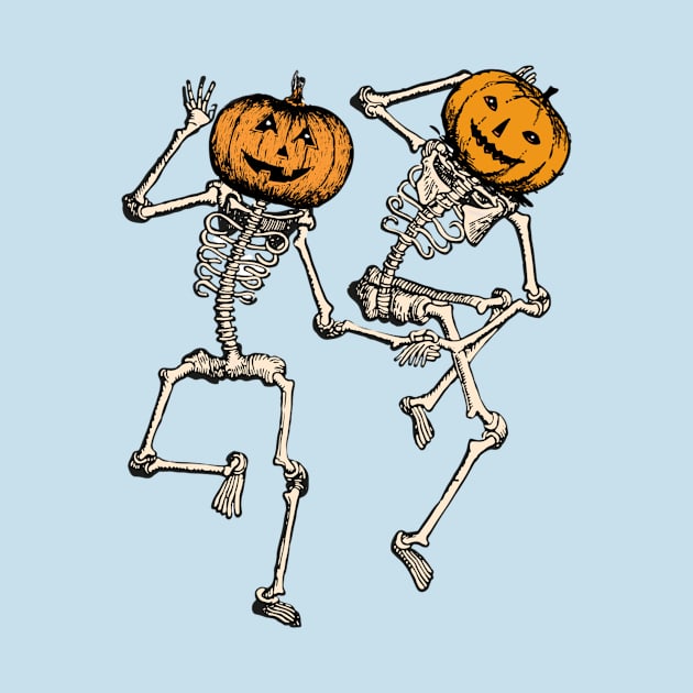 Dancing Pumpkin Head Skeletons by SWITPaintMixers