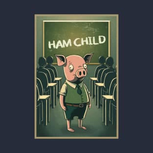 Ham Child Retro Illustration T-Shirt