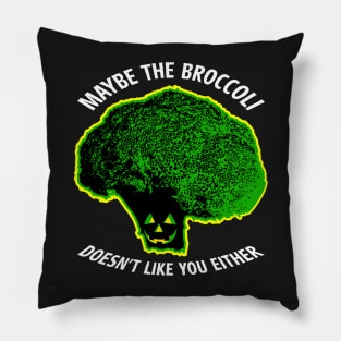 Broccoli Brocc-O-Lantern Pillow