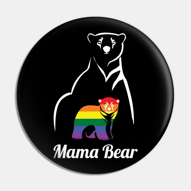 Mama Bear Two Rainbow Cubs Tshirt proud protective parent of lgbt