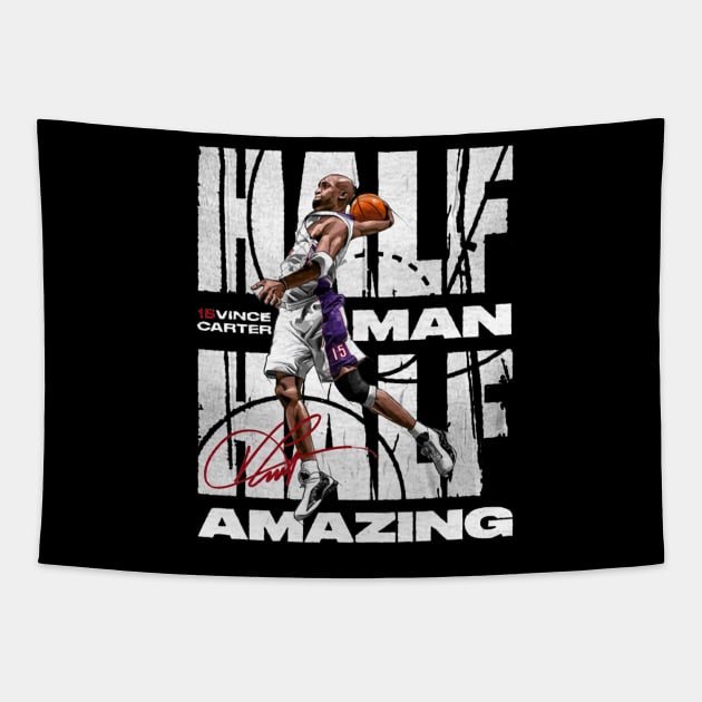 Vince Carter Toronto Half Man Half Amazing Tapestry by Buya_Hamkac