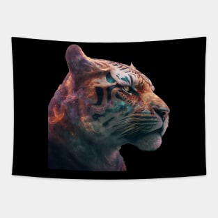 Tiger Face in Space with unique Design Tapestry