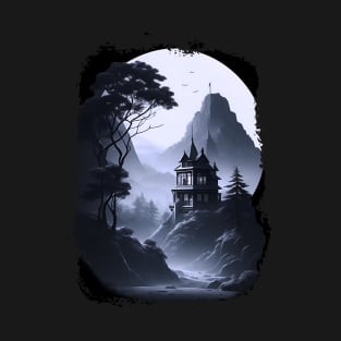 The Lonely Castle - AI Art T-Shirt