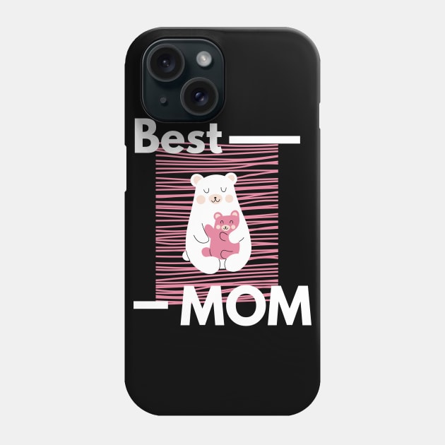Best Mom With Cute Bears Phone Case by Minisim