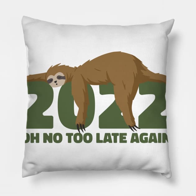 Sleeping Sloth NewYear Pillow by petit-creativ