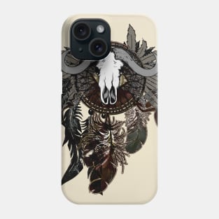 Dreamcatcher with Bull Skull Phone Case