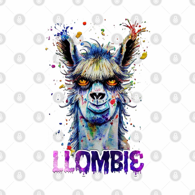 Llombie Zombie fun Halloween design by Luxinda