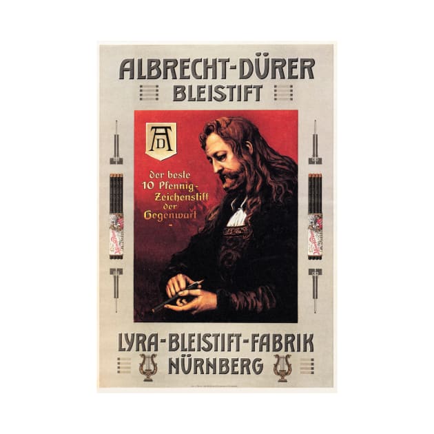 ALBRECHT DURER BLEISTIFT PENCILS Stationery Vintage German Advertisement by vintageposters