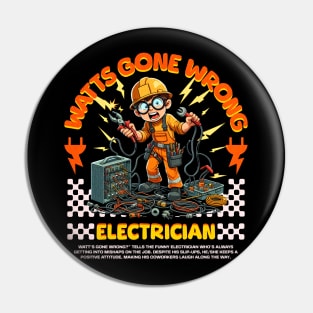 Funny Electrician Pin