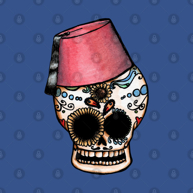 Disover Fez Sugar Skull - Calaca - T-Shirt