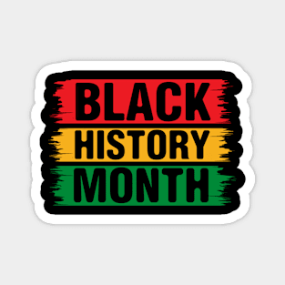 Black History Month text design Magnet