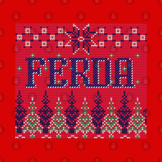 Ugly Christmas Sweater Letterkenny Ferda in red by PincGeneral