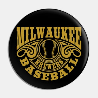 Vintage Retro Milwaukee Brewers Baseball Pin