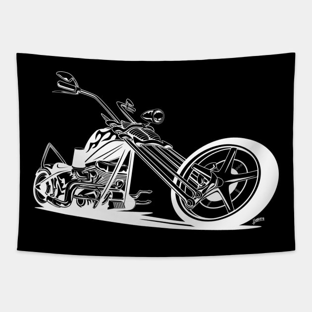 Custom American Chopper Motorcycle Tapestry by hobrath