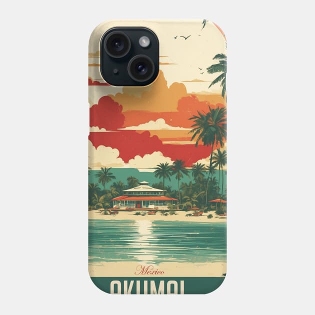 Akumal Riviera Maya Mexico Vintage Tourism Travel Phone Case by TravelersGems