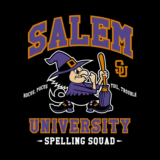 Salem University - Spelling Squad - Cartoon Witch - Creepy Cute Goth by Nemons