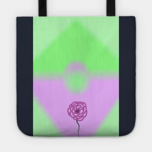 Purple/Pink and Green Rose Aesthetic Tote