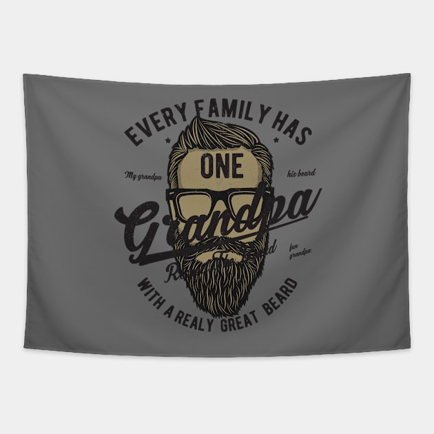 Funcle With A Great Beard | The Fun Uncle T-shirt For Men T-shirt Tapestry by stockwell315designs