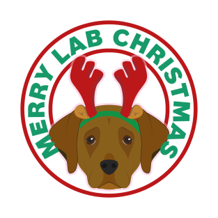 Merry Christmas Chocolate Lab T-Shirt