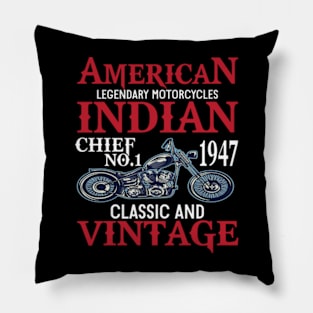 american motorcycle indian Pillow