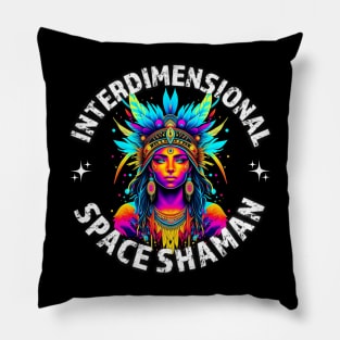 INTERDIMENSIONAL SPACE SHAMAN-woman Pillow