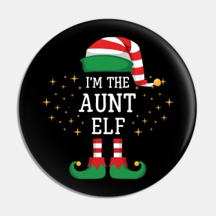 I'm The Aunt Elf Matching Family Christmas Pajama Pin